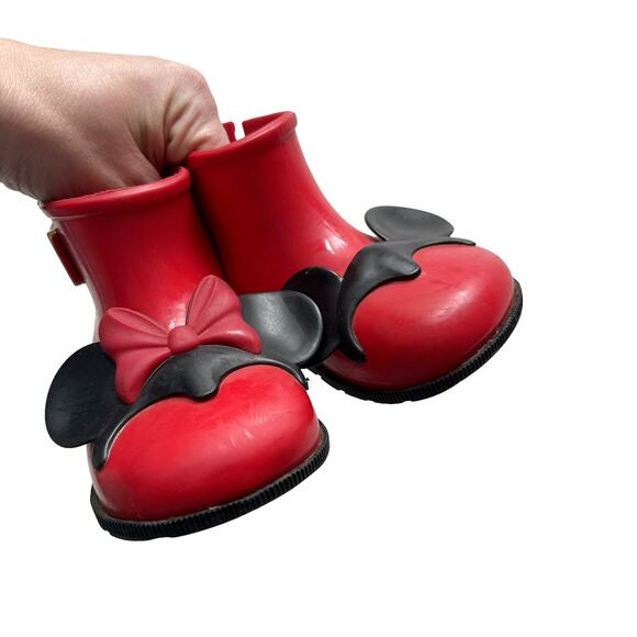 Mini Melissa + Disney Mickey And Minnie Boots Size 10 - Picture 4 of 6